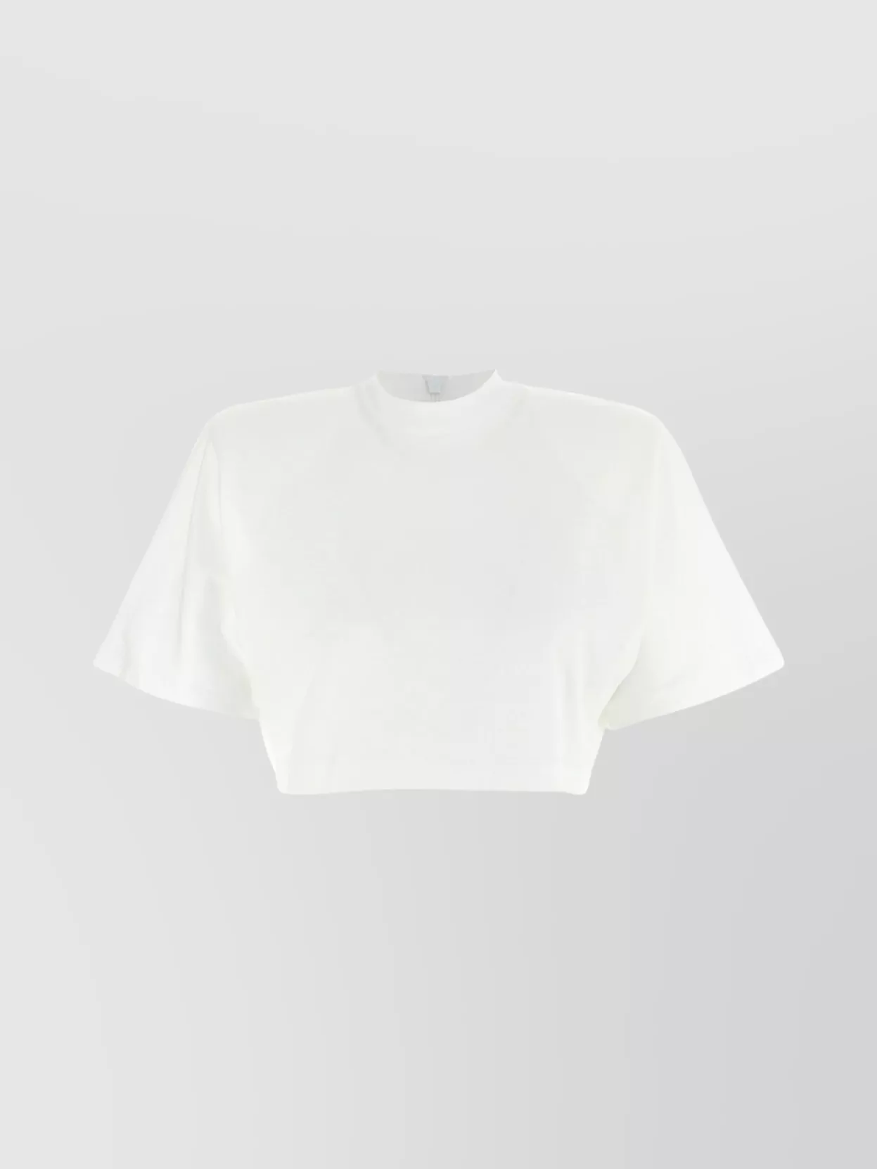 Pinko Short-sleeved Crop Top With Padded Shoulders