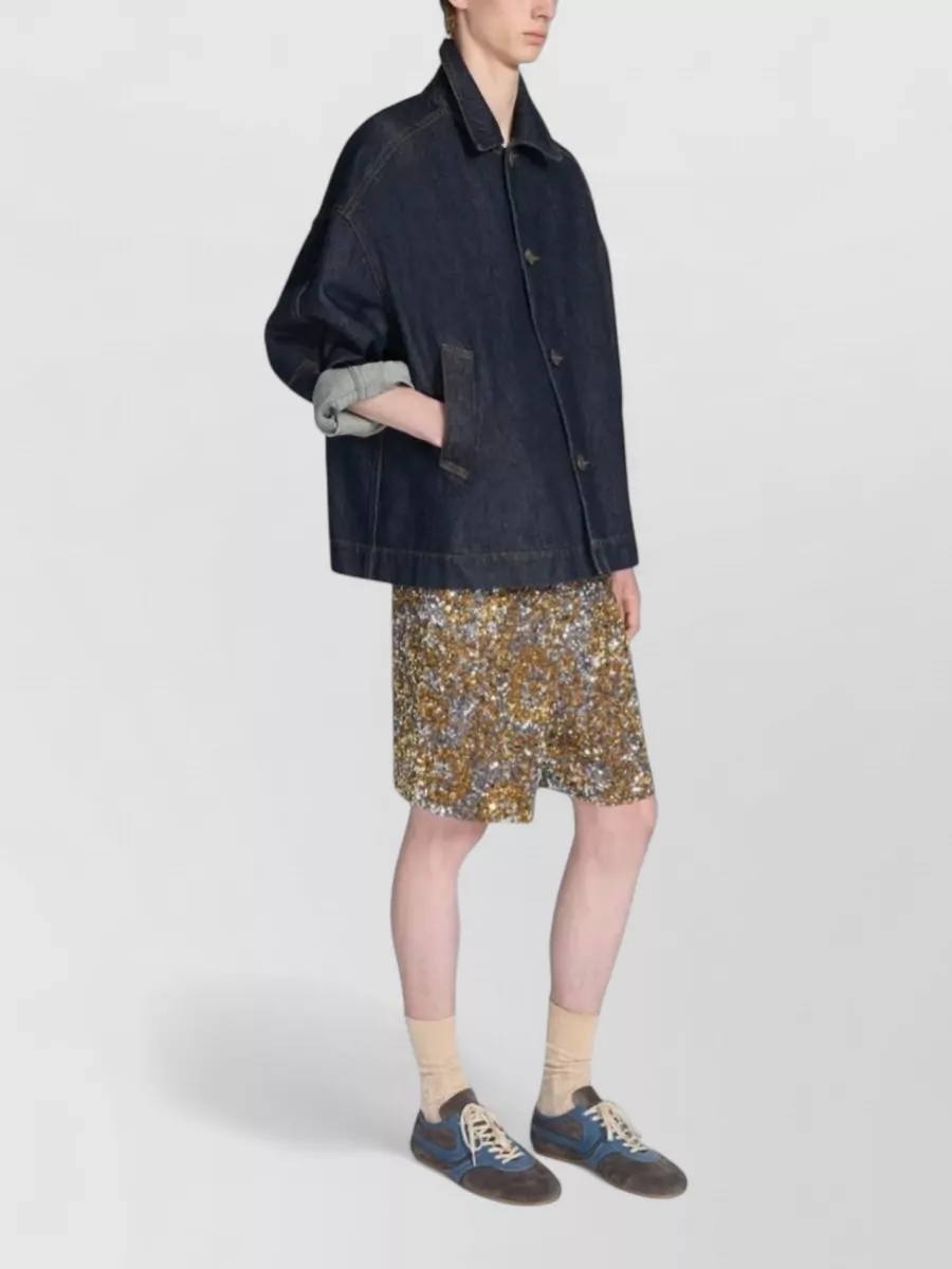 Dries Van Noten Sequined Tailored Shorts
