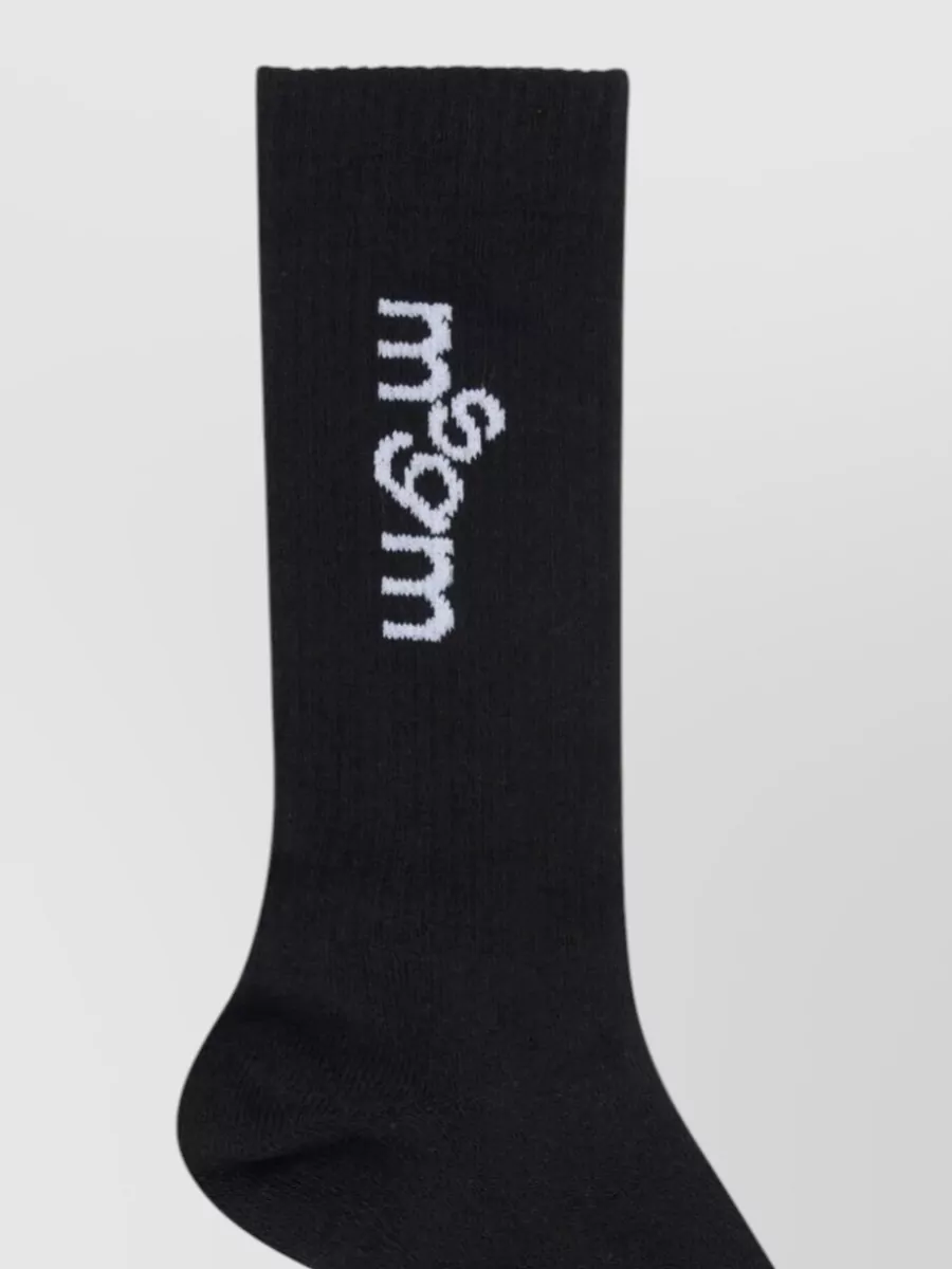 Msgm Logo-Jacquard Socks