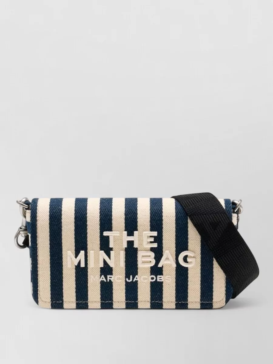 Marc Jacobs mini stripe cotton crossbody bag