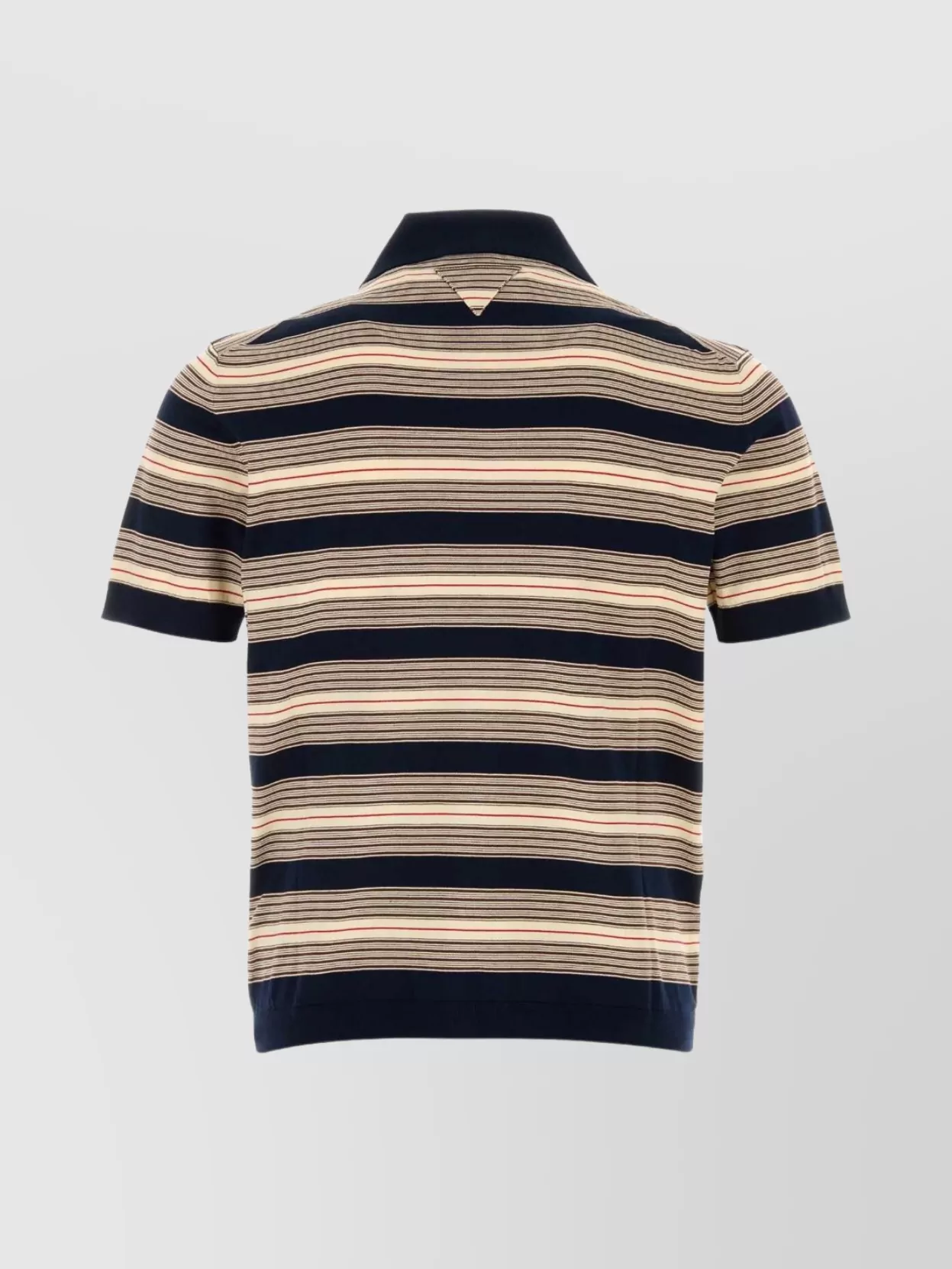 Prada Embroidered Stretch Cotton Blend Polo Shirt In Black