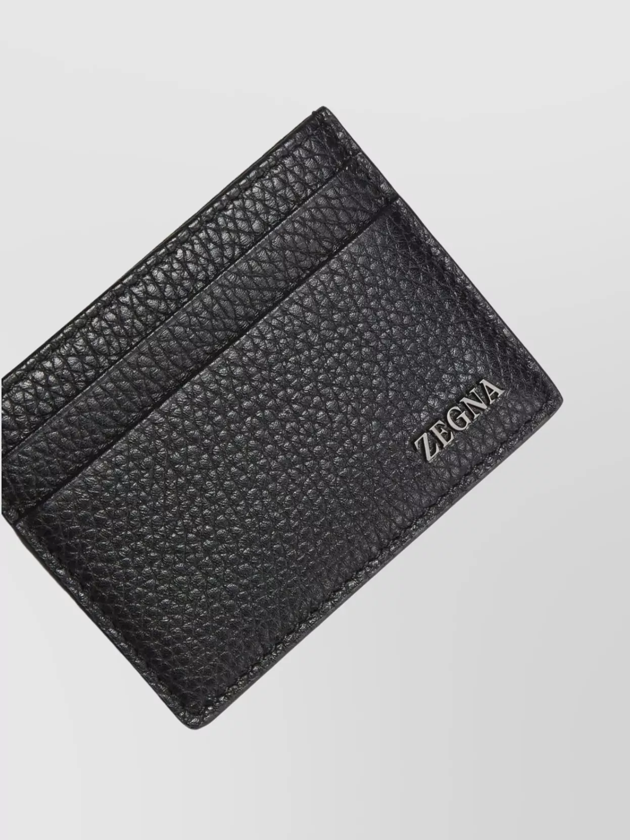 Zegna Textured Card Holder For Daily Use