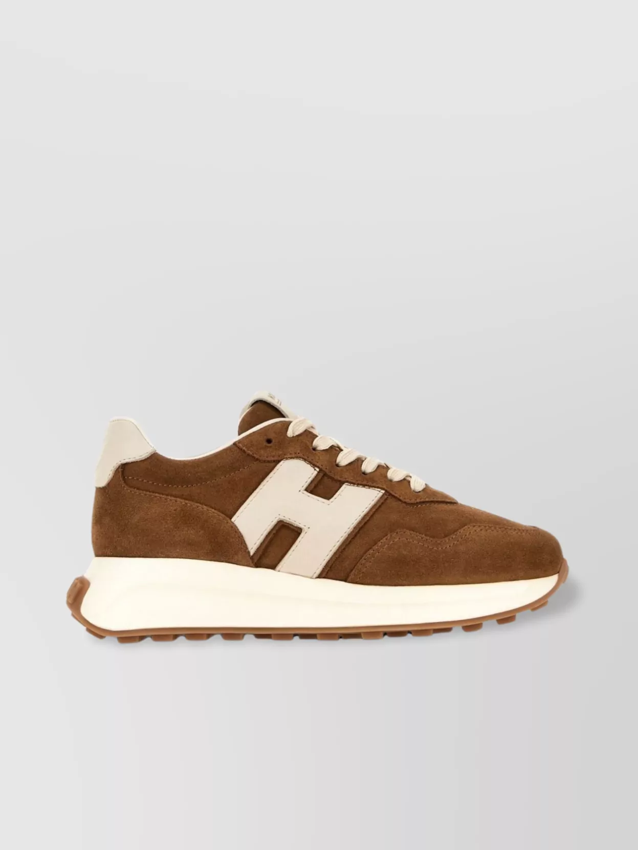 Hogan Leather Sneakers With Round Toe And Rubber Sole