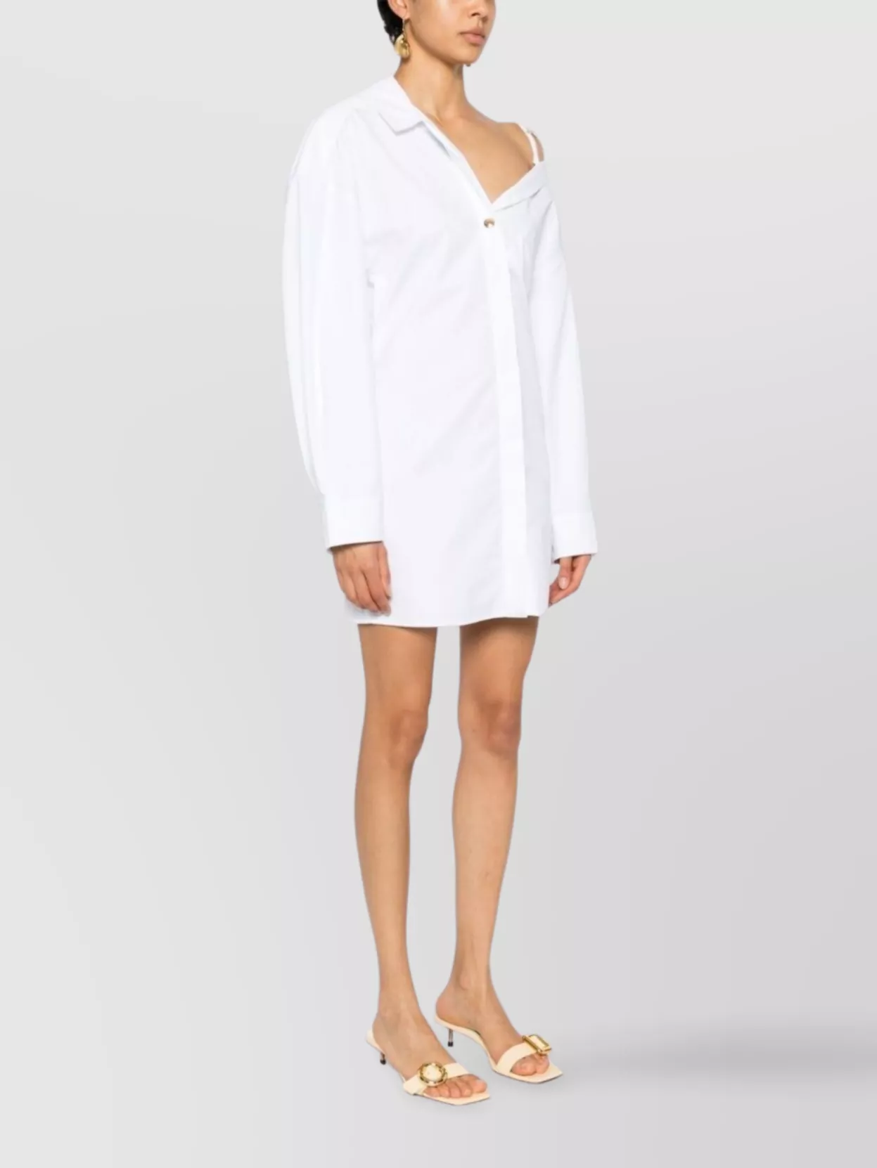 Jacquemus Les Sculptures Dropped Shoulder La Mini Robe Chemisier Dress