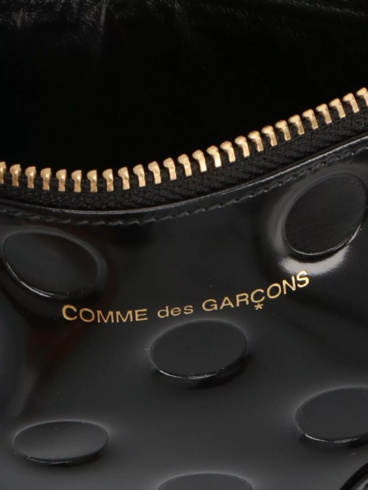Comme Des Garçons Embossed Polka Dot Pattern Purse