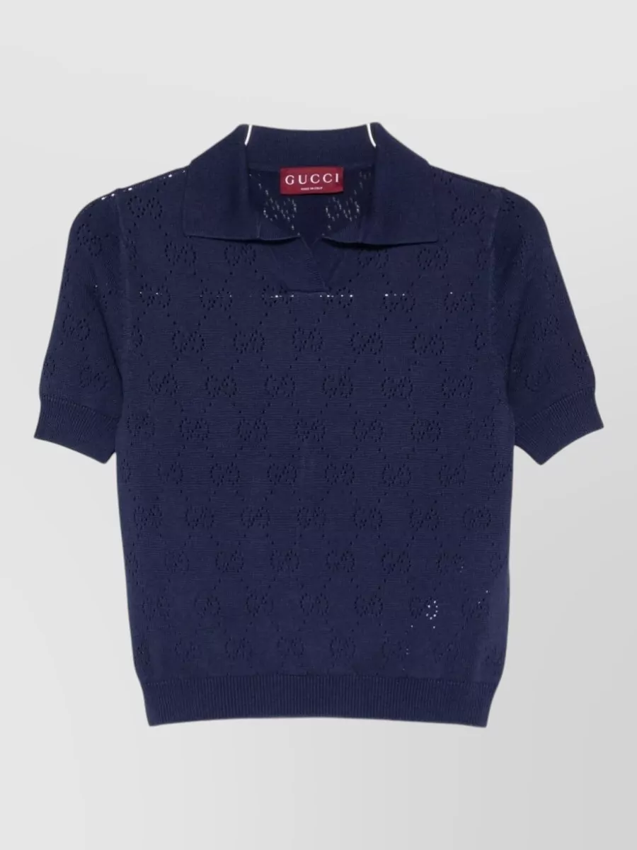 Gucci silk polo top