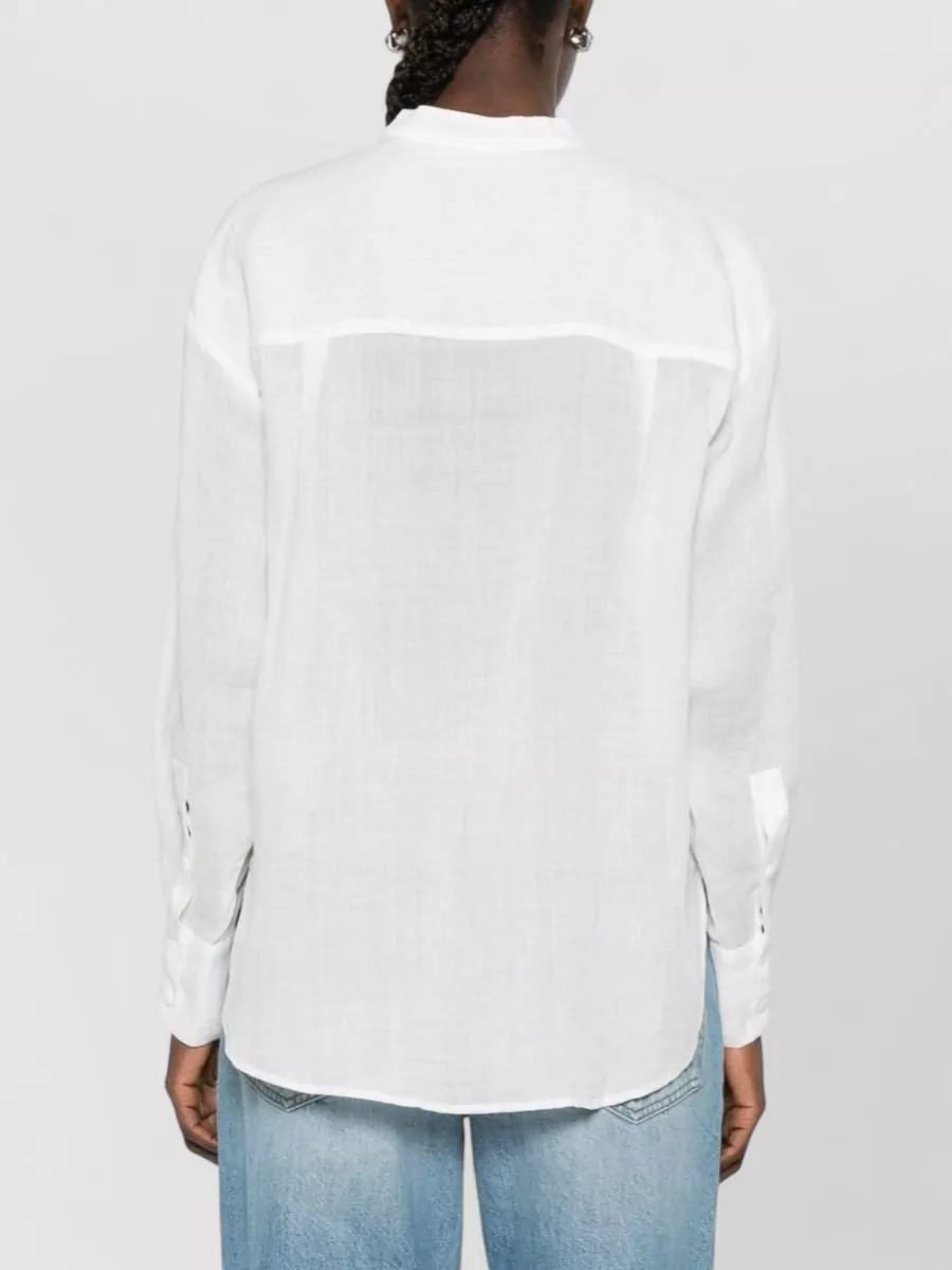 Ermanno Firenze Embroidered Pintuck Long-Sleeve Shirt