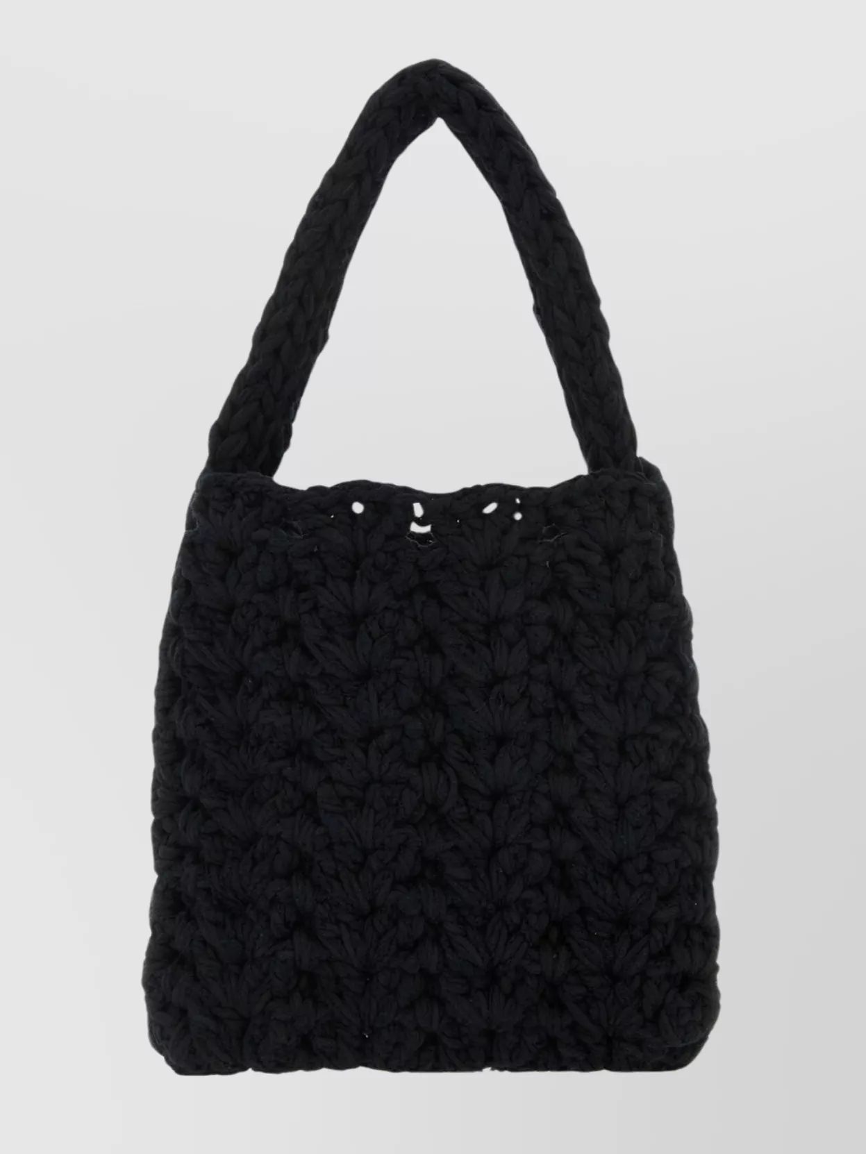Shop Marco Rambaldi Cotton Blend Knit Tote Bag In Black