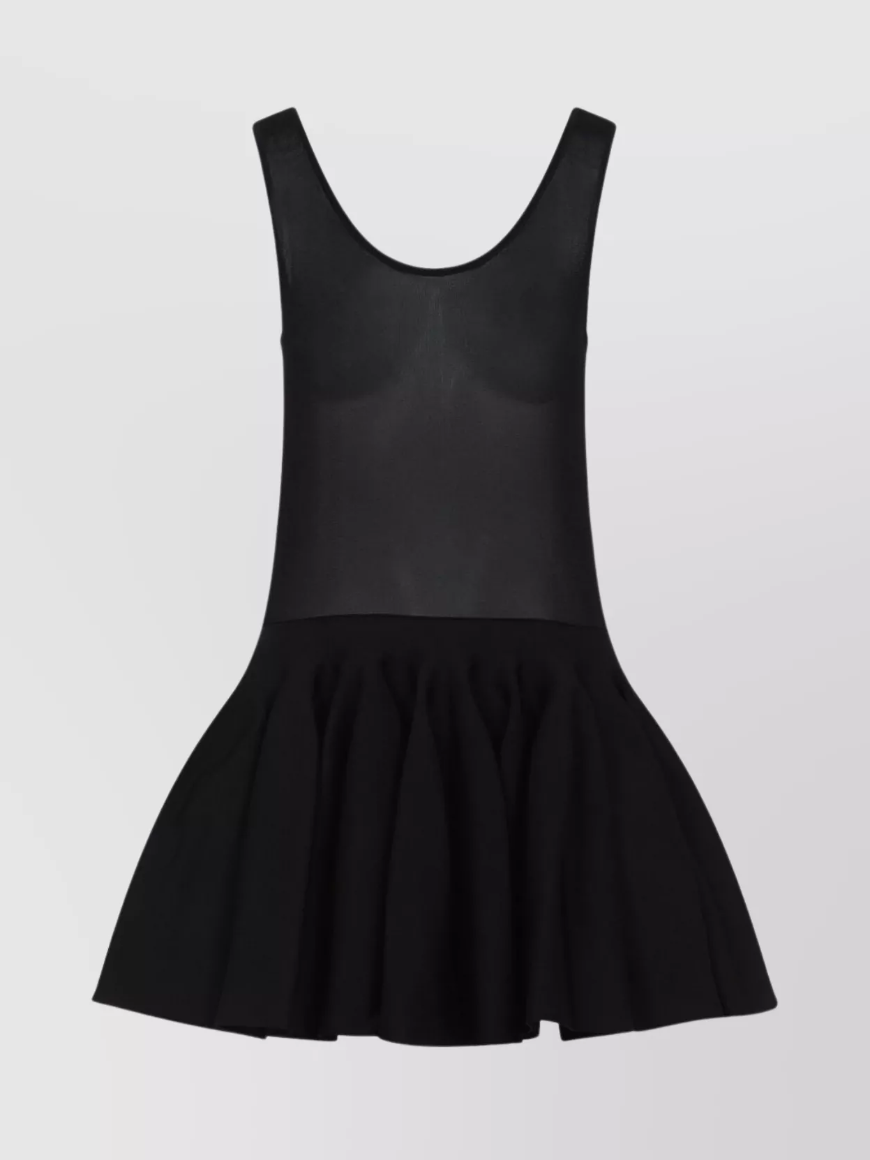 Shop Alaïa Flared Knitted Bodice Mini Dress
