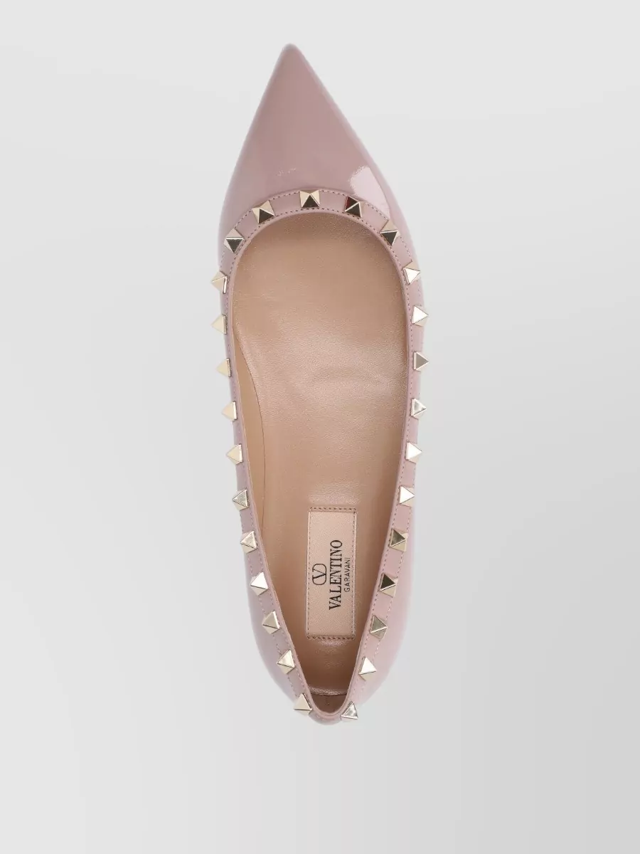 Valentino Garavani Ballerina Shoes Pointed Toe Flat Sole Studs