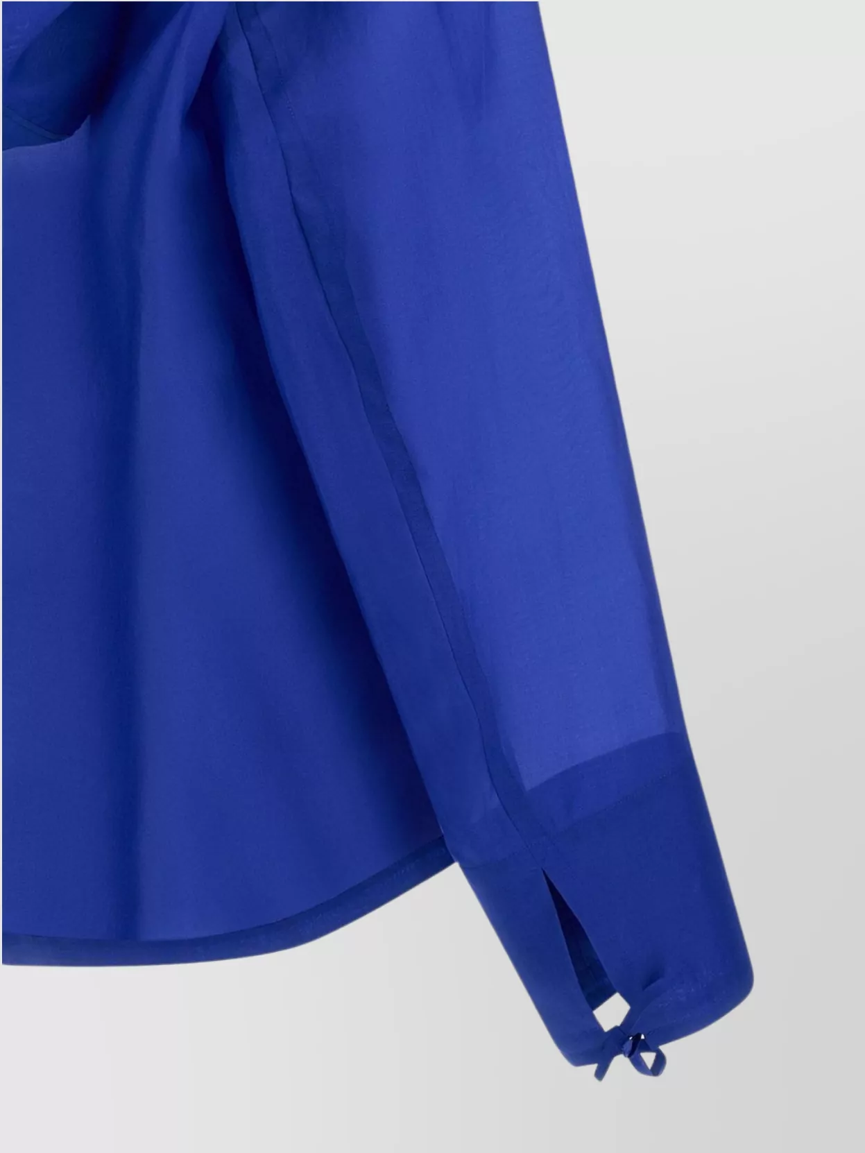 Ferragamo Drawstring Hooded Blouse In Sheer Fabric