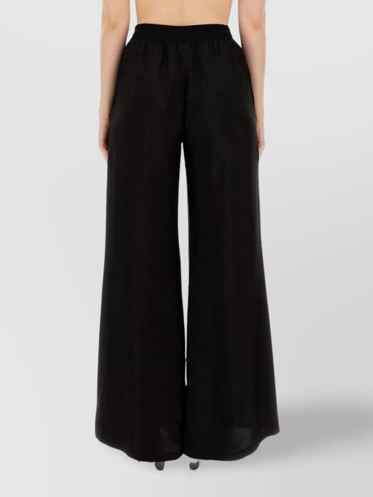 Fabiana Filippi Elastic Waist Wide Leg Lightweight Trousers