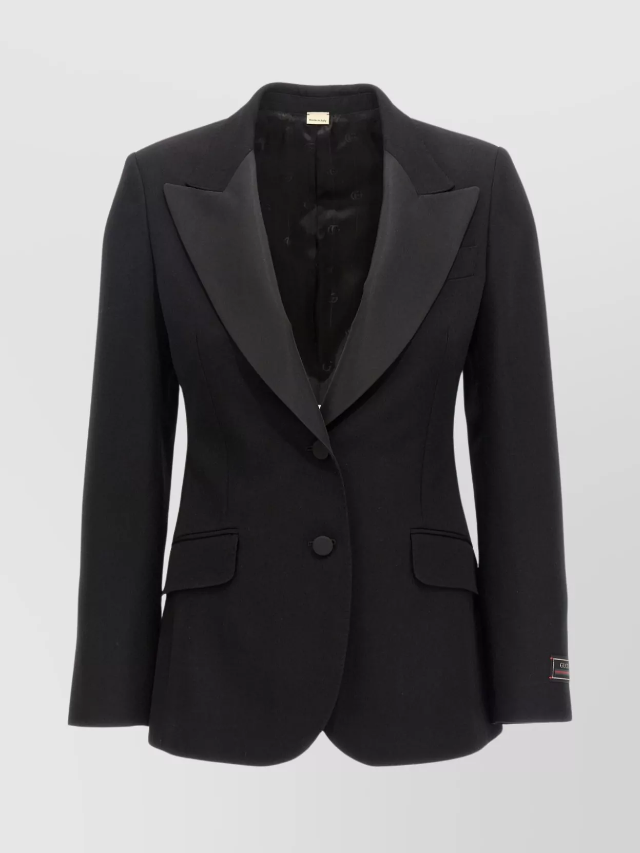 Gucci Fitted Blazer With Single Button Front In Black