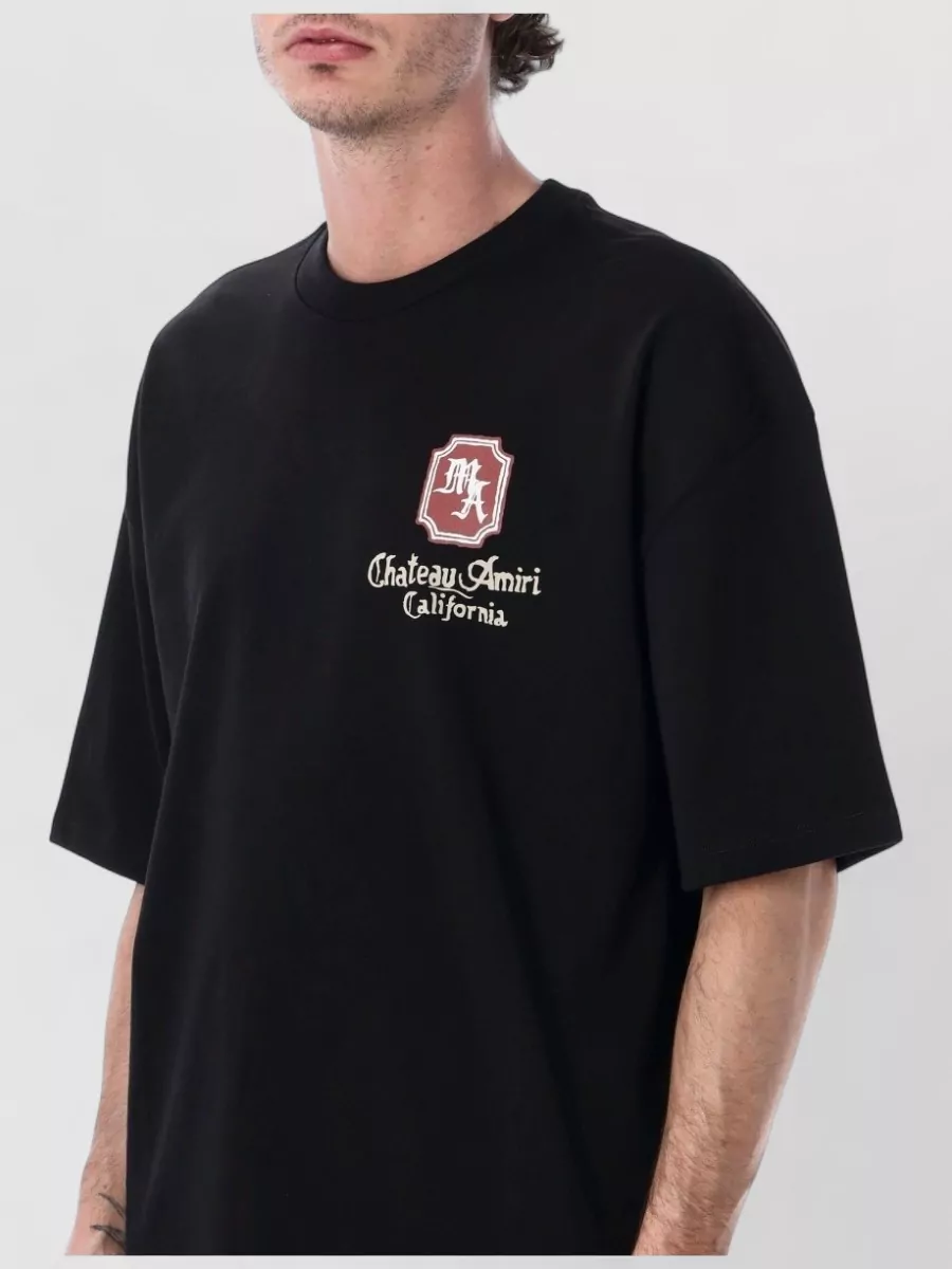 Amiri Cotton Logo Print Oversized T-Shirt