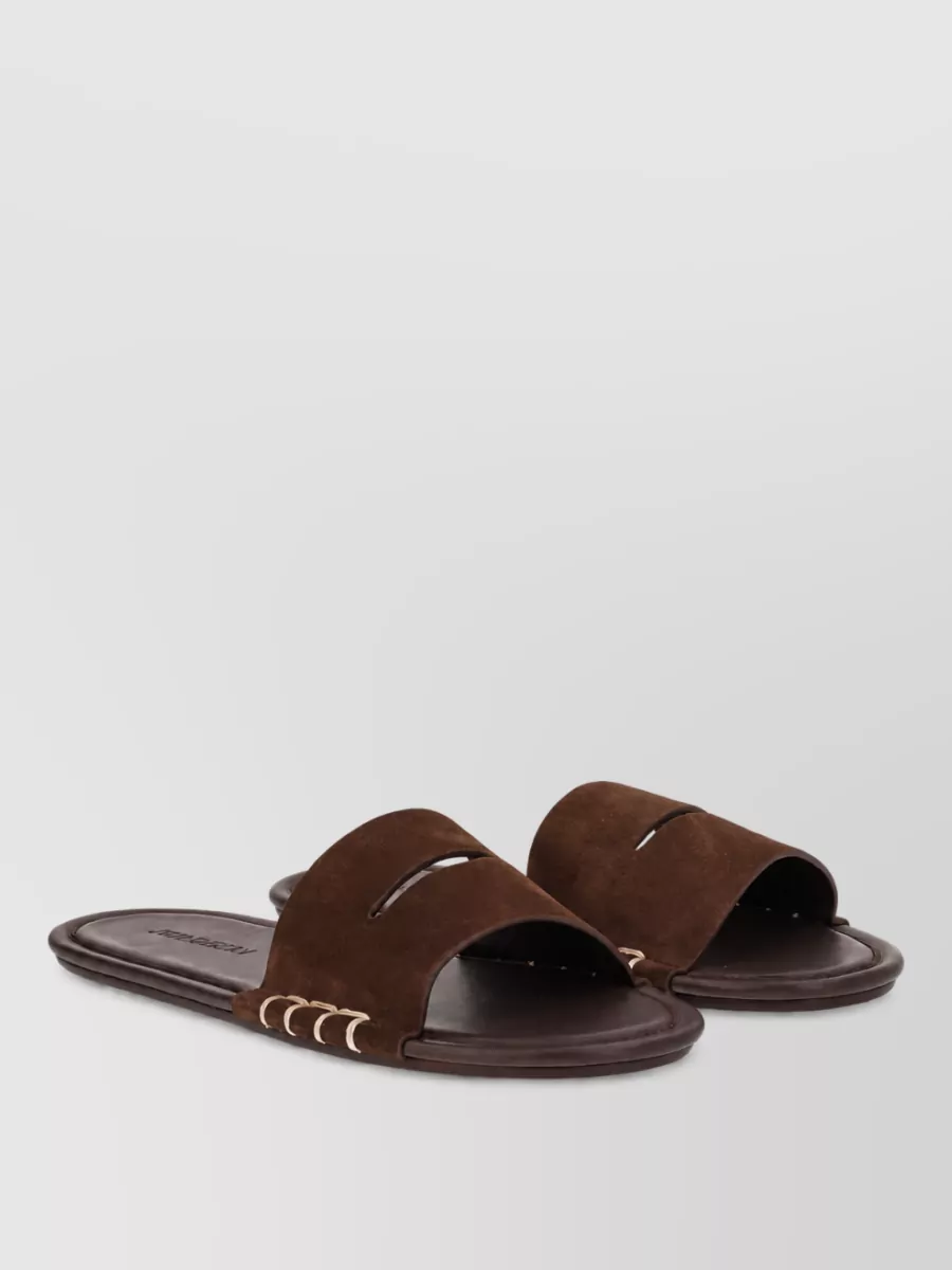 Jw Anderson Leather Flat Sandal Open Toe Detailing