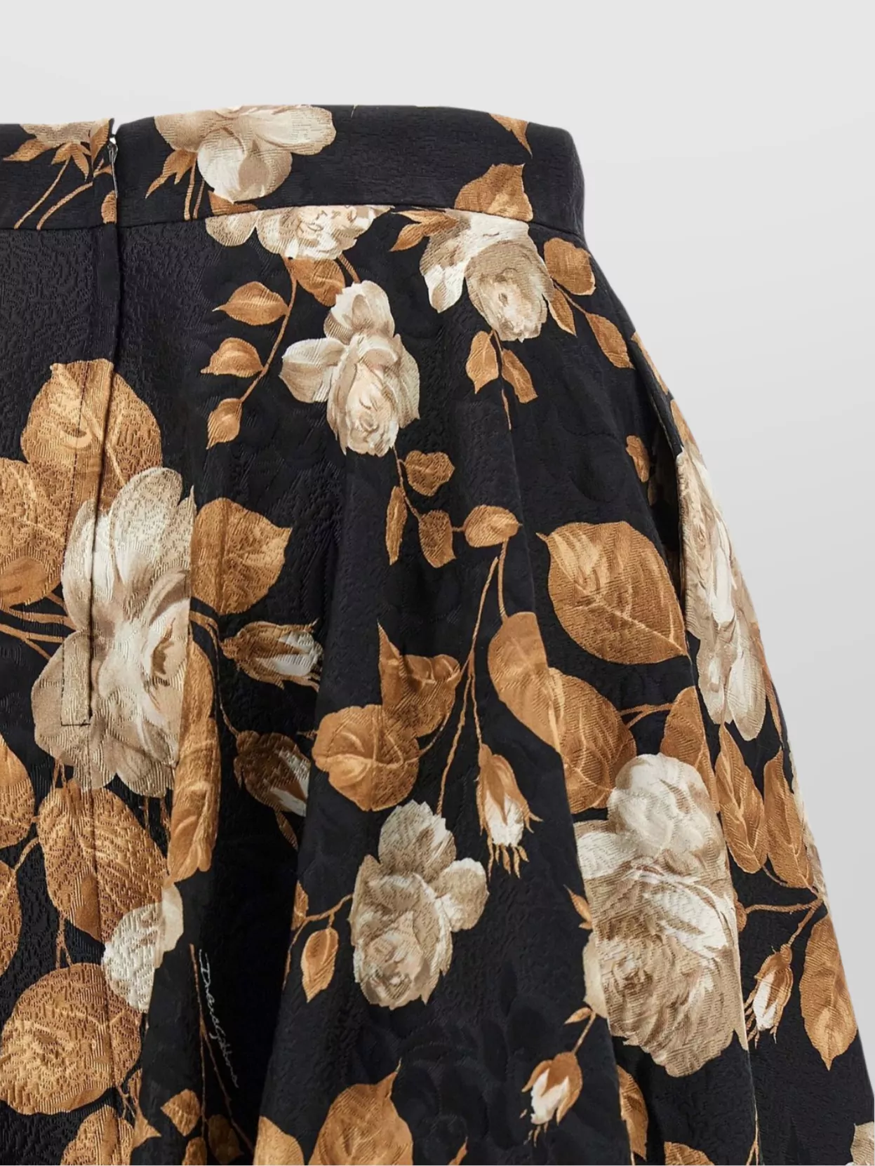 Dolce&Gabbana Floral Brocade High-Waisted Full Skirt