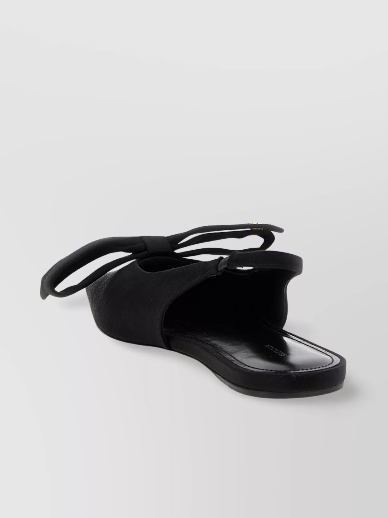 Balenciaga Pointed Toe Slingback Sandals With Bow Detail