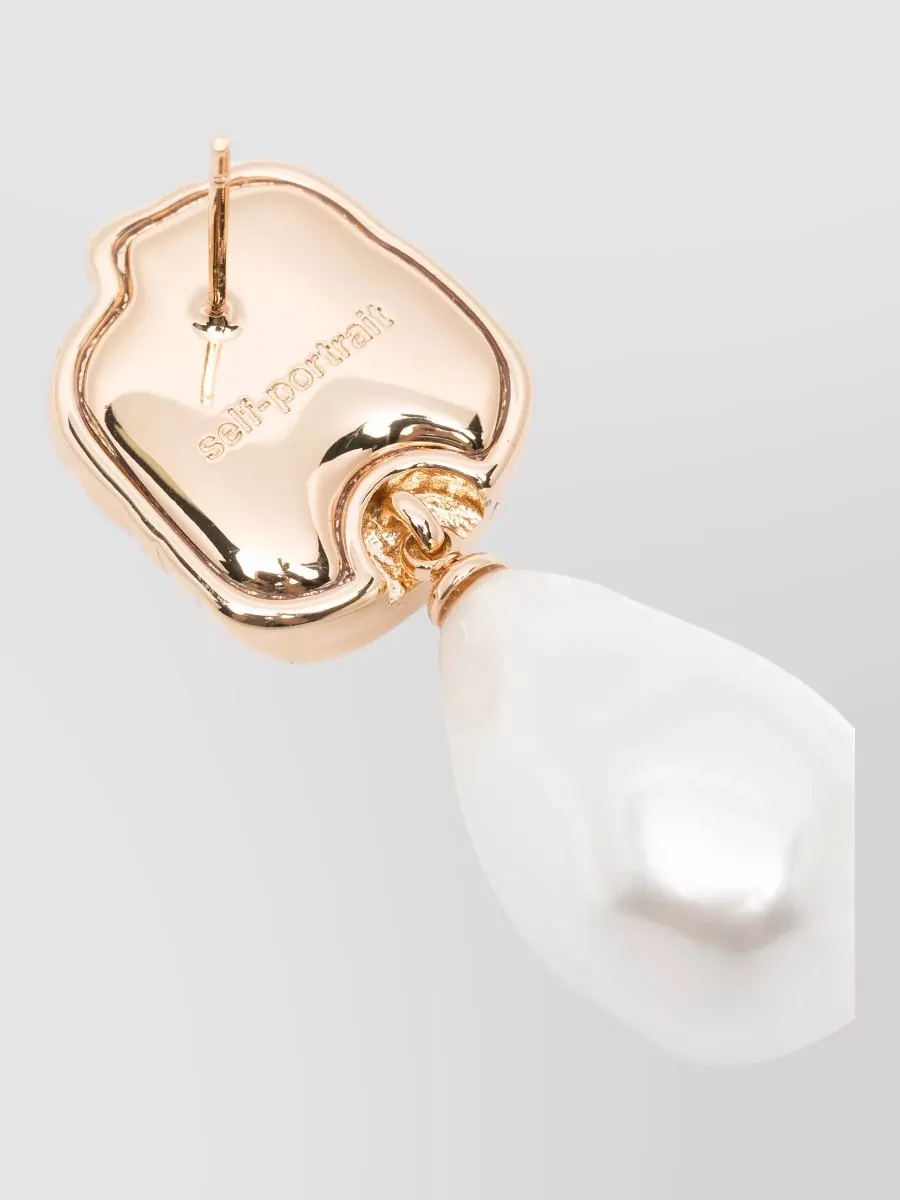 Self-Portrait Pearl Knot Earrings