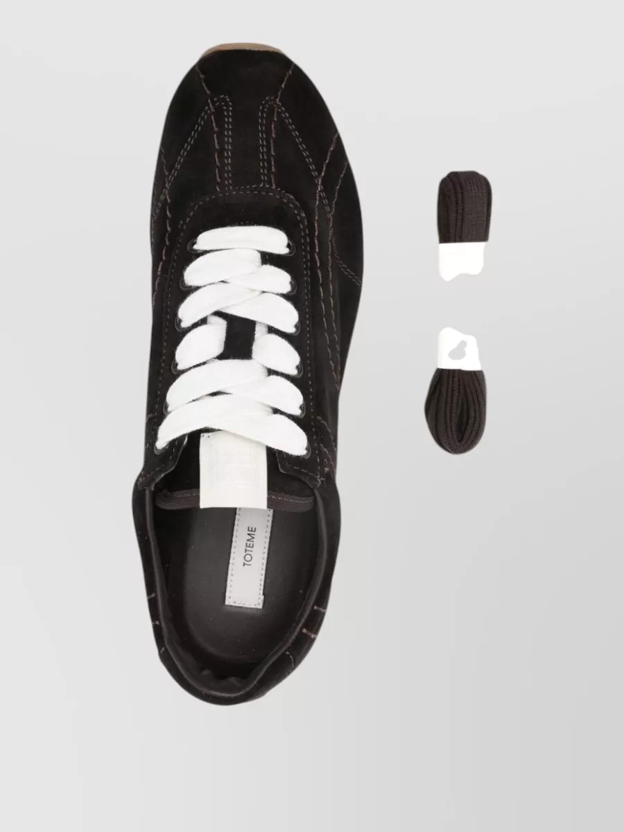 Totême Suede Low-Top Sneakers