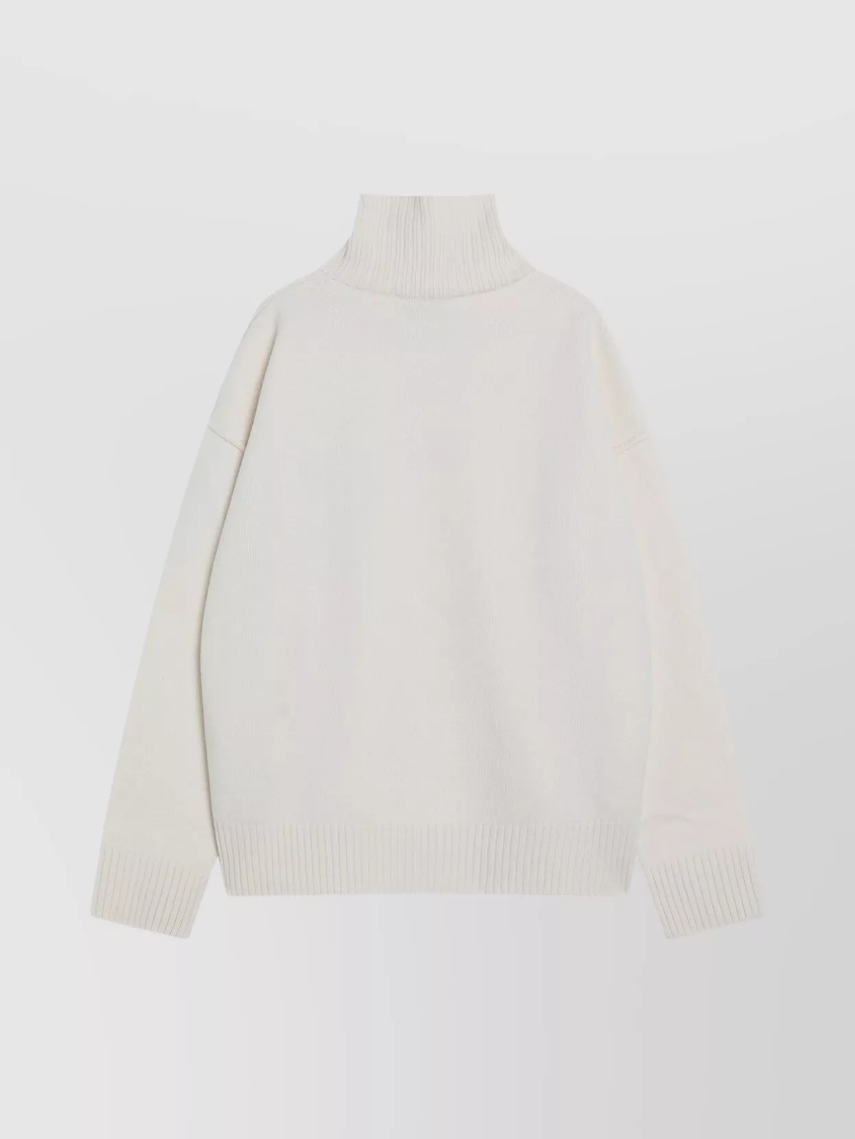 Ami Paris Turtleneck Sweater With Ribbed Cuffs And Hem