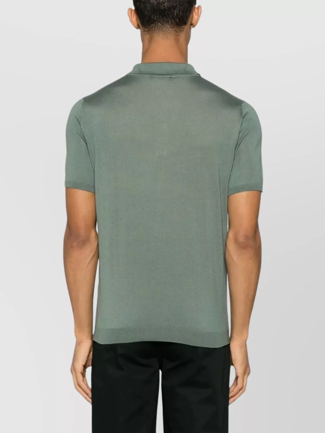 Roberto Collina Ribbed Collar Polo Shirt With Short Sleeves