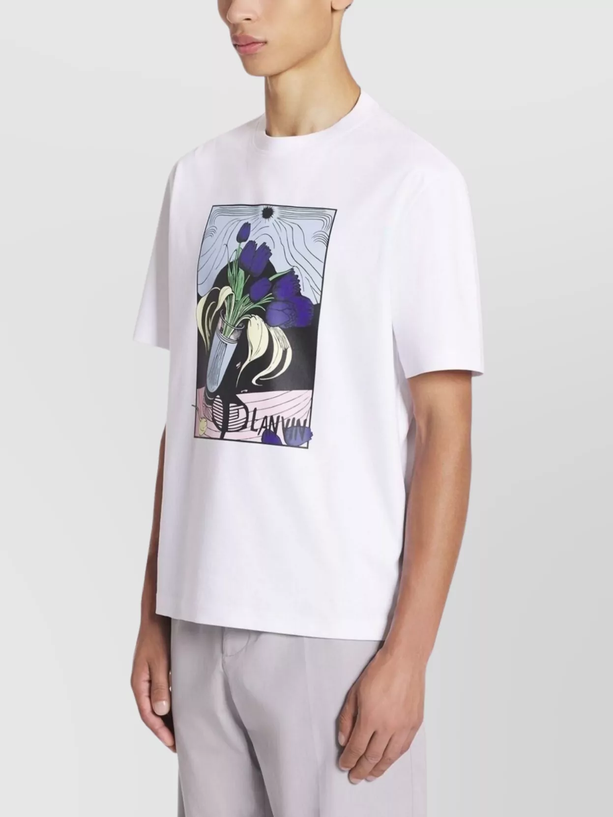 Lanvin Crew Neck Graphic Print Short Sleeves Vest