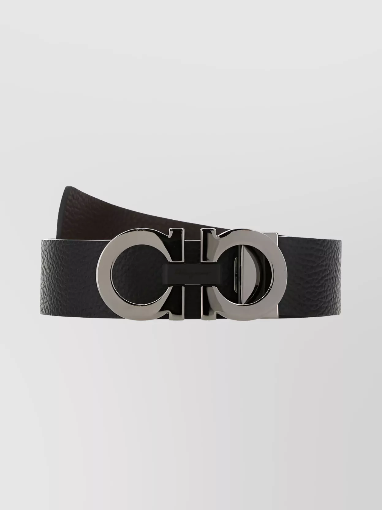 Ferragamo Textured Finish Wide Belt Accessory In Black