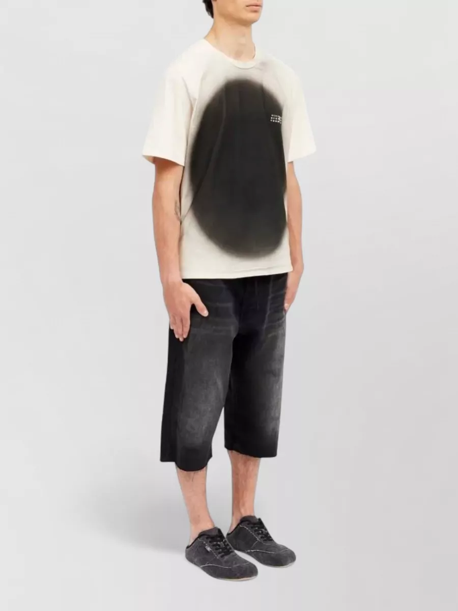 Mm6 Maison Margiela Cotton Graphic Print Crew Neck T-Shirt