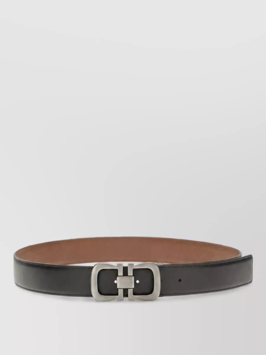 Ferragamo calf leather reversible belt