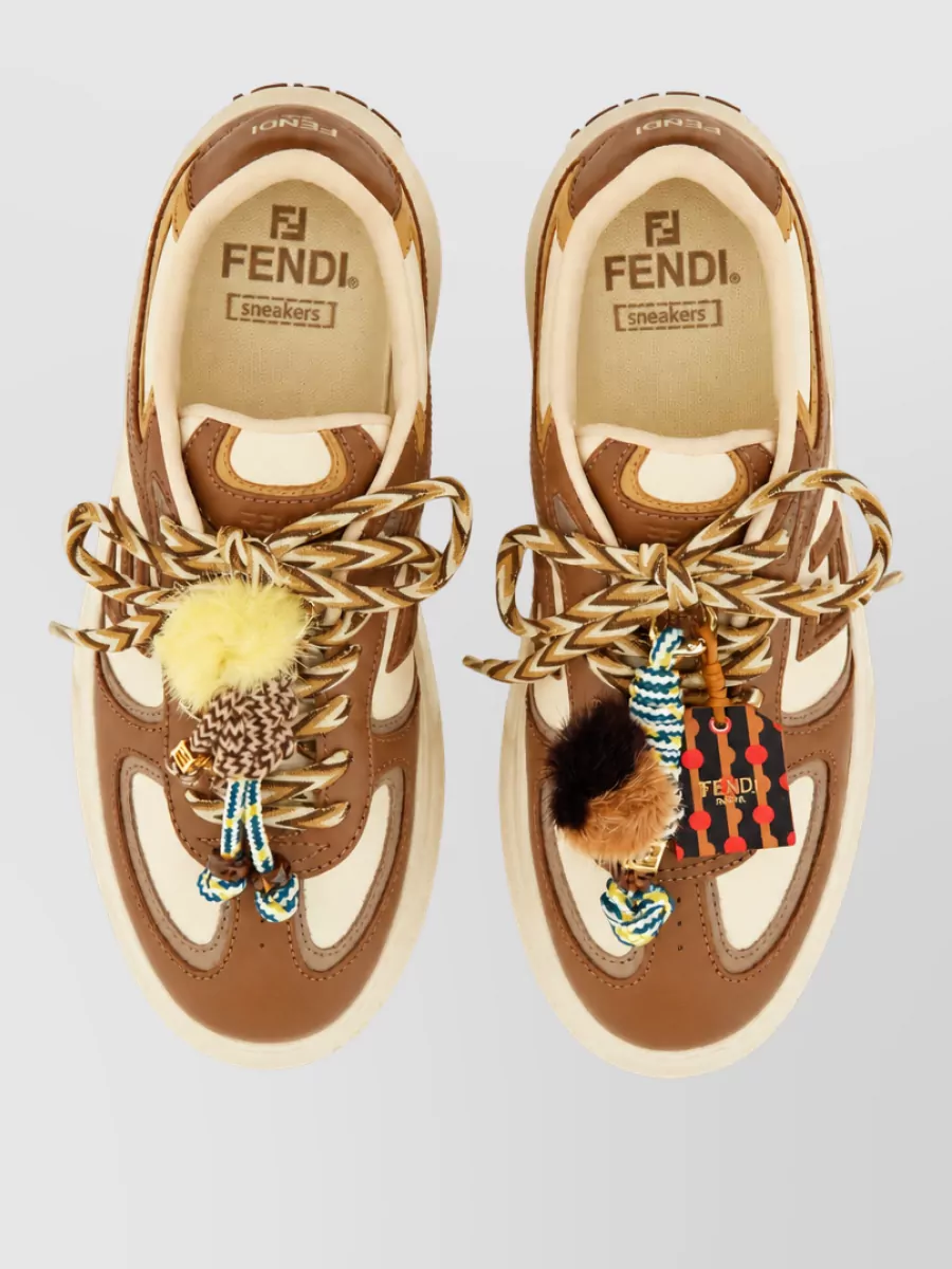 Fendi Leather Low-Top Sneakers