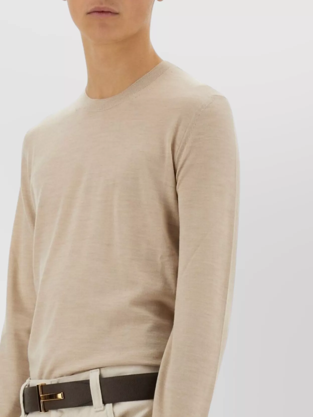 Tom Ford Crew Neck Wool Jersey Sweater