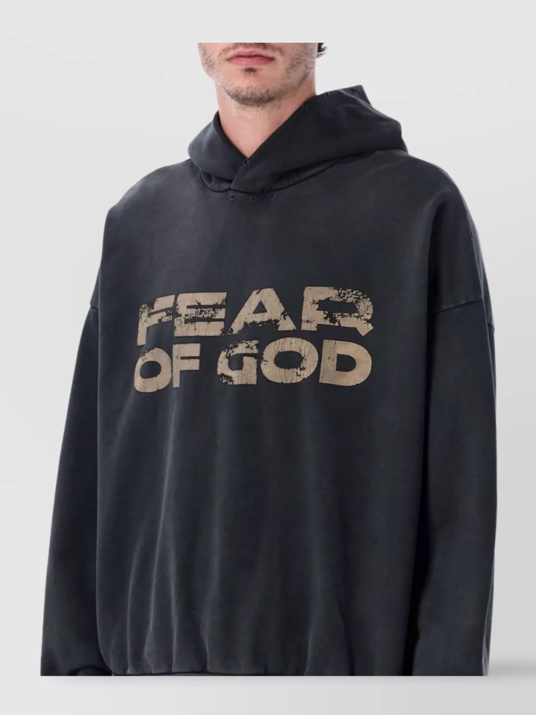 Fear Of God Hooded Sweatshirt With Long Sleeves And Ribbing