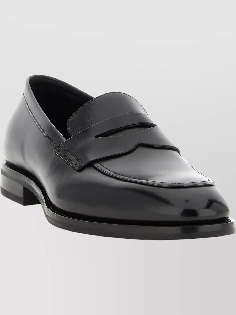 Santoni Leather Monk Shoes