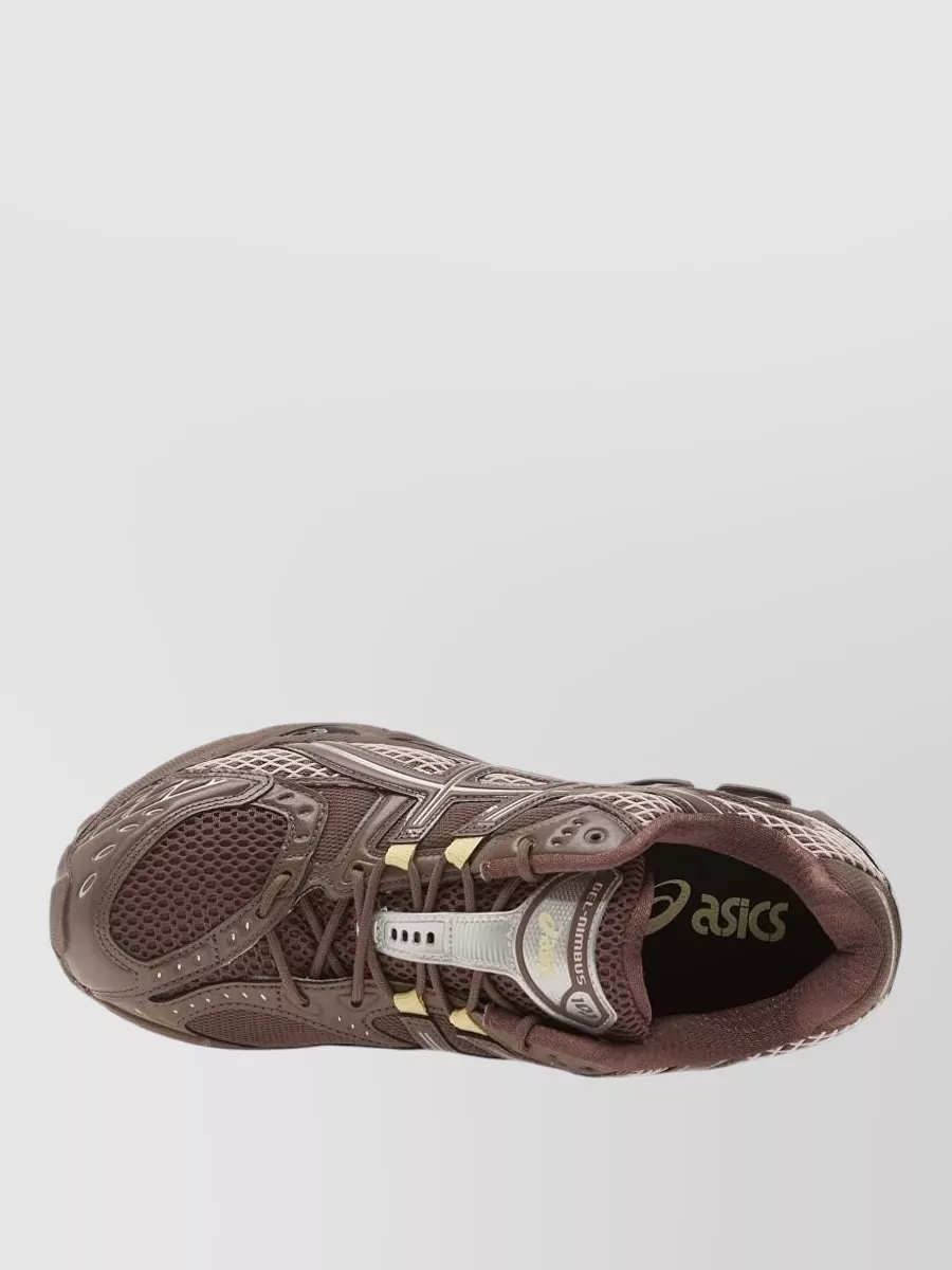 Asics Synthetic Leather Low Top Lace Up Sneakers