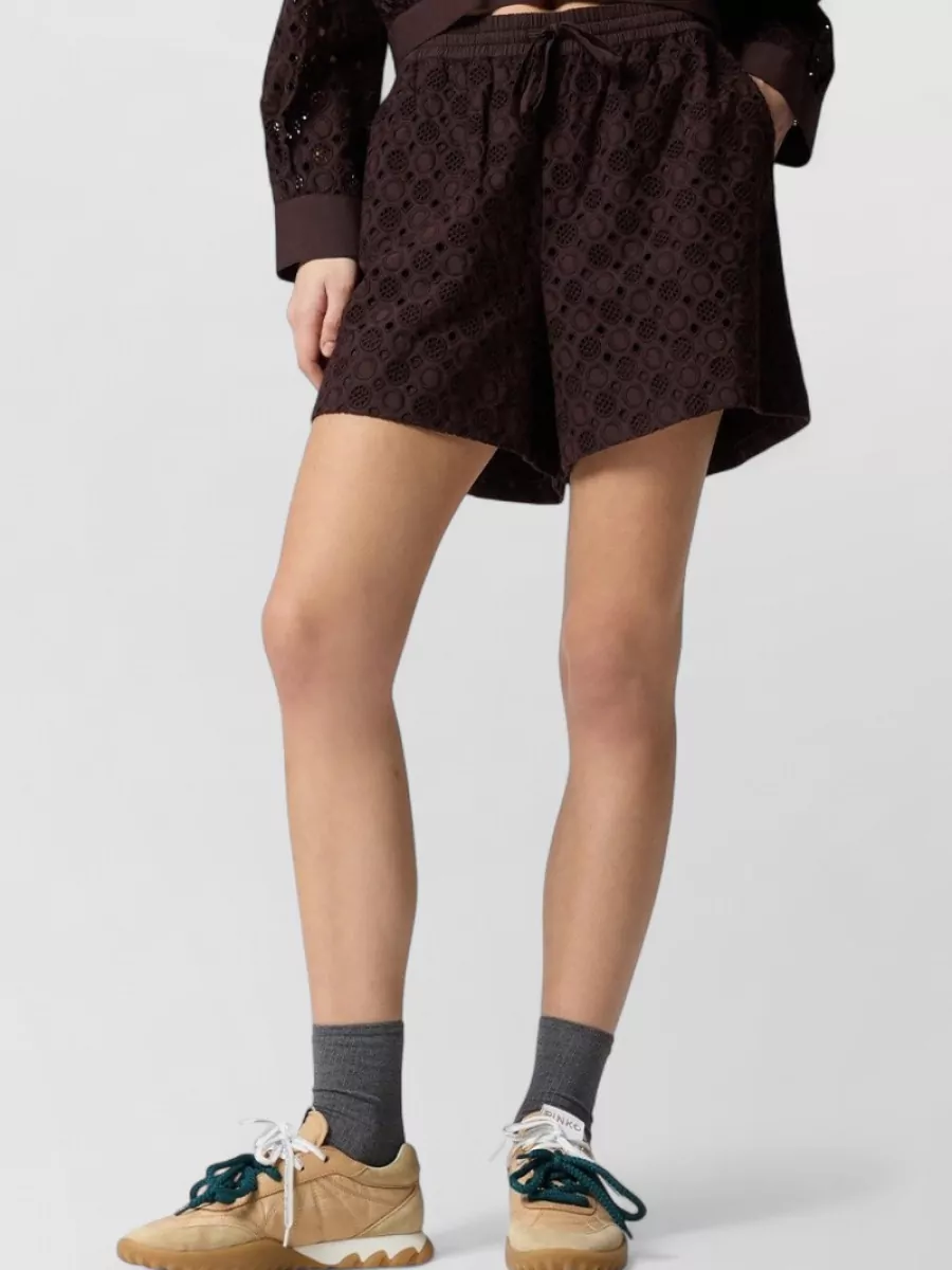 Pinko Embroidered Relaxed-Fit Knee-Length Shorts