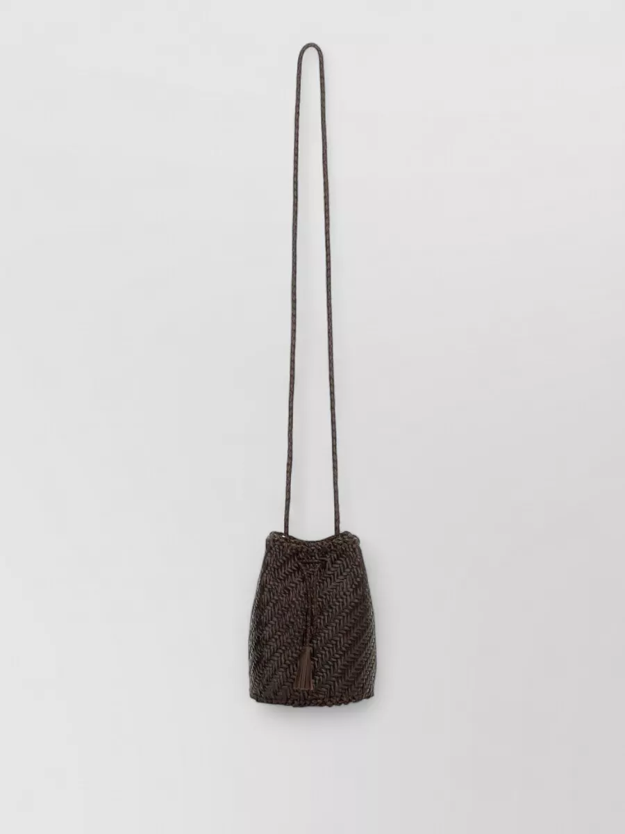 Dragon Diffusion Pompom Double Jump Leather Bucket Bag