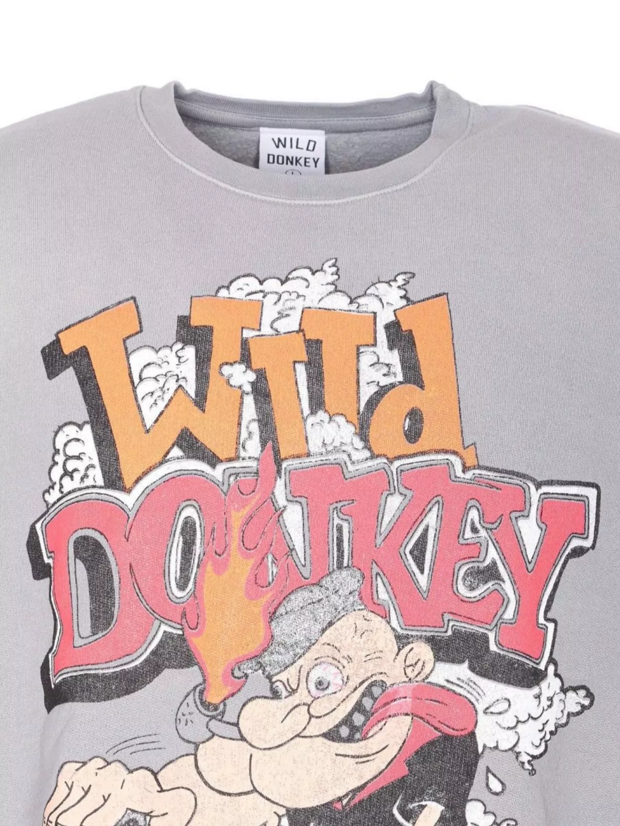 Wild Donkey Graphic Print Crewneck Sweater Long Sleeves