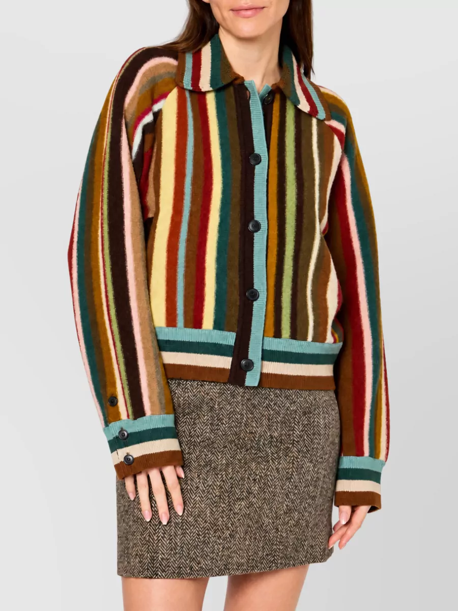 Paul Smith Merino Wool Fine-Knit Cardigan