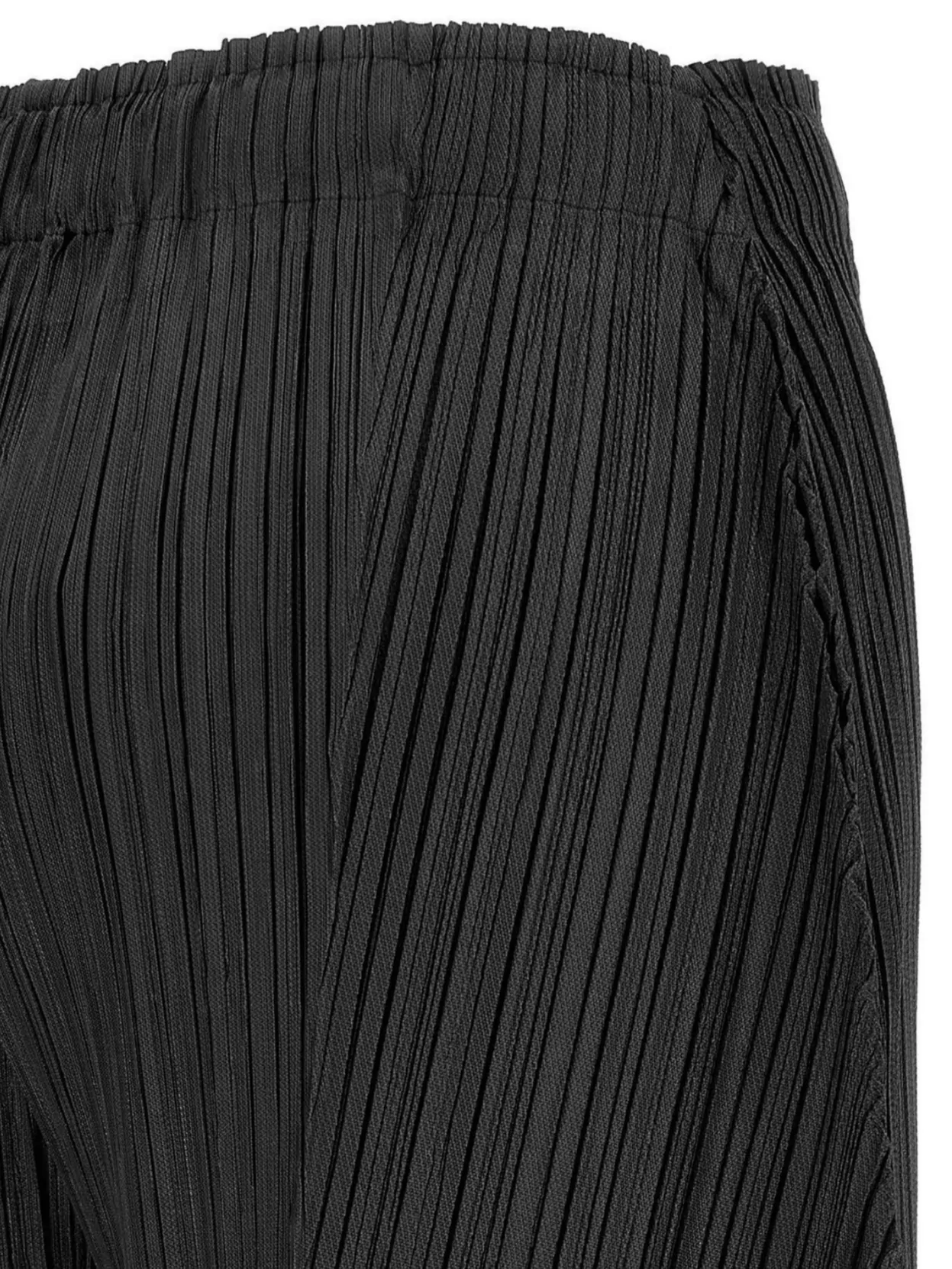 Pleats Please Issey Miyake Wide Leg Trousers Elastic Waistband