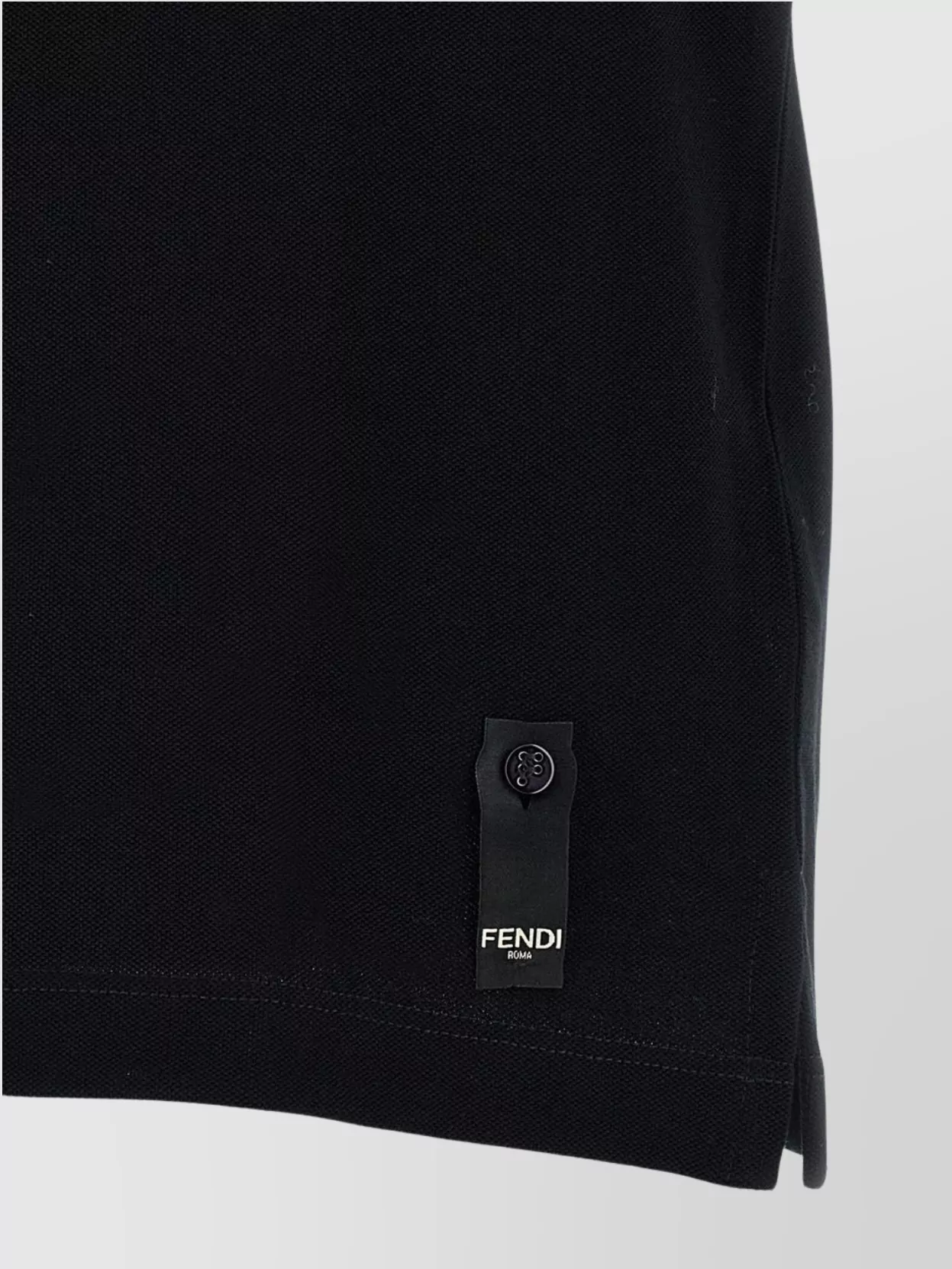 Fendi Ff Logo Polo Shirt Collar Sleeves