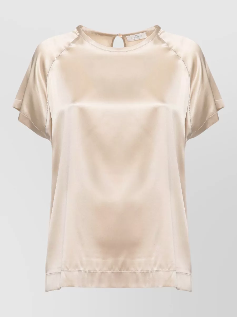 Panicale silk short-sleeve blouse