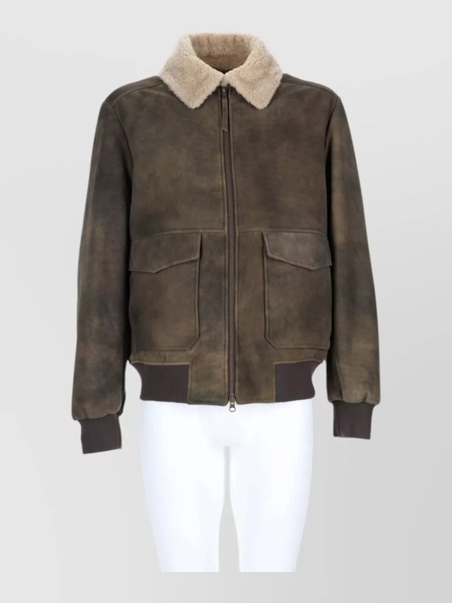 Colamarino Suede leather coat