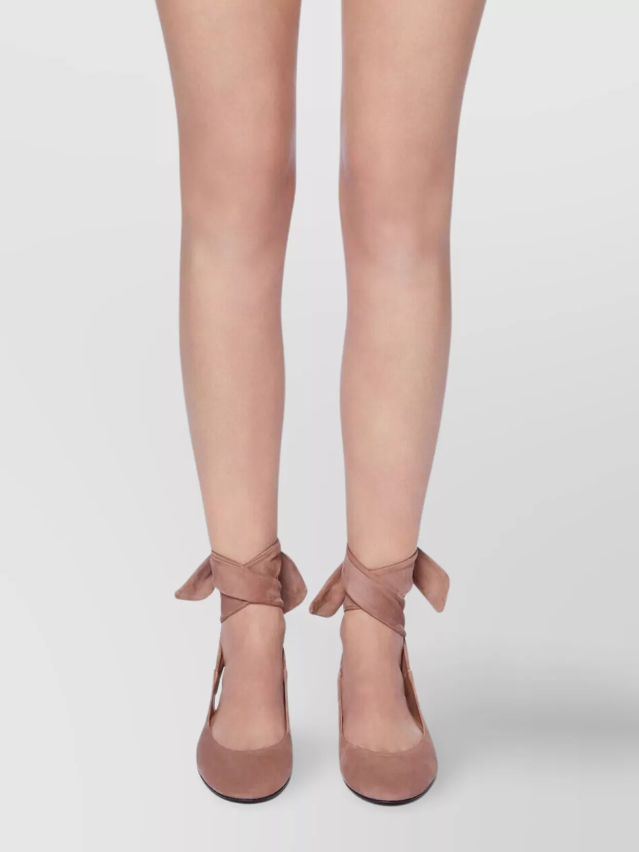 Attico Cloe Wraparound Leather Ballet Flats