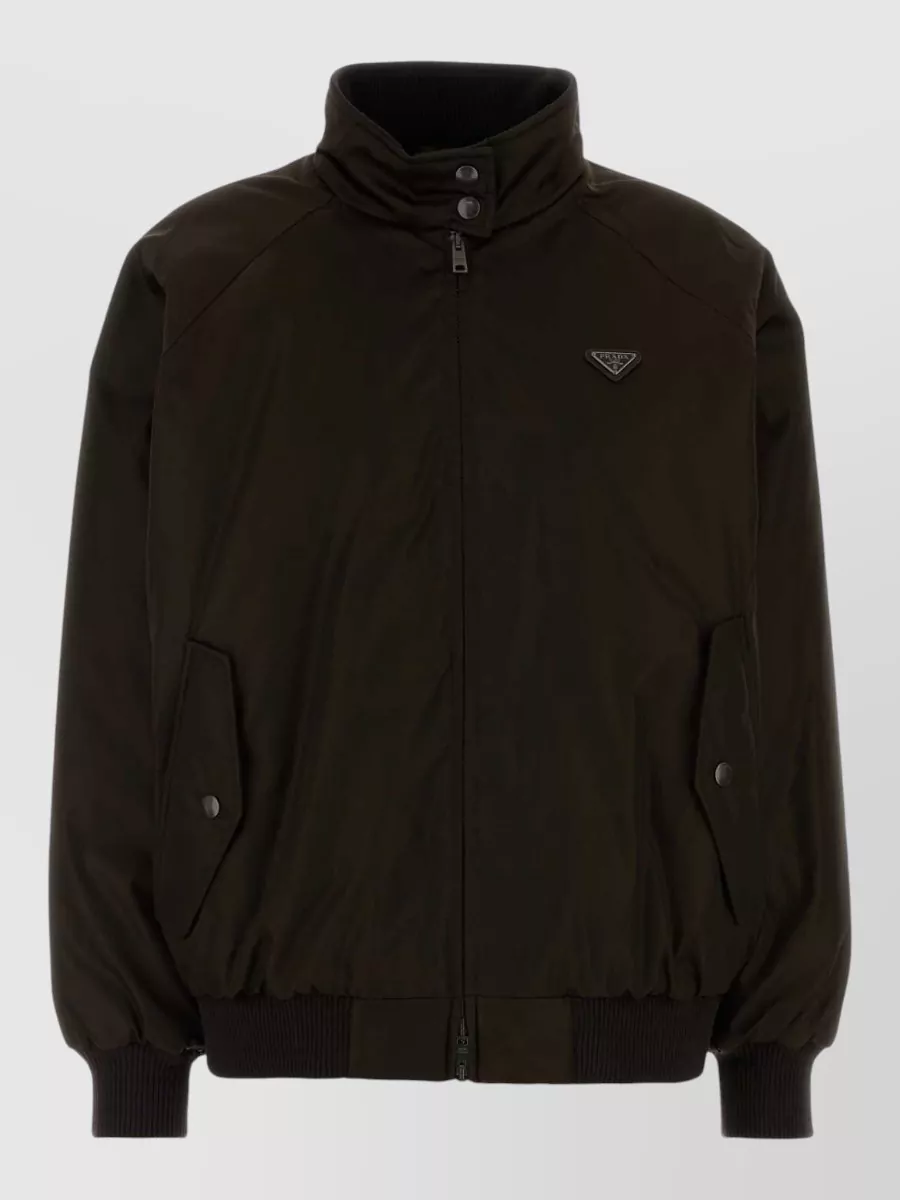 Prada recycled polyamide bomber jacket
