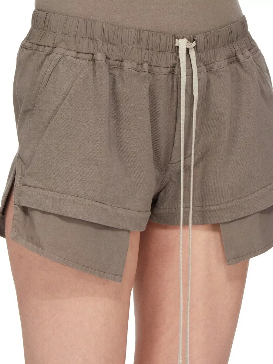 Rick Owens Drkshdw Cotton High-Low Loungewear Shorts