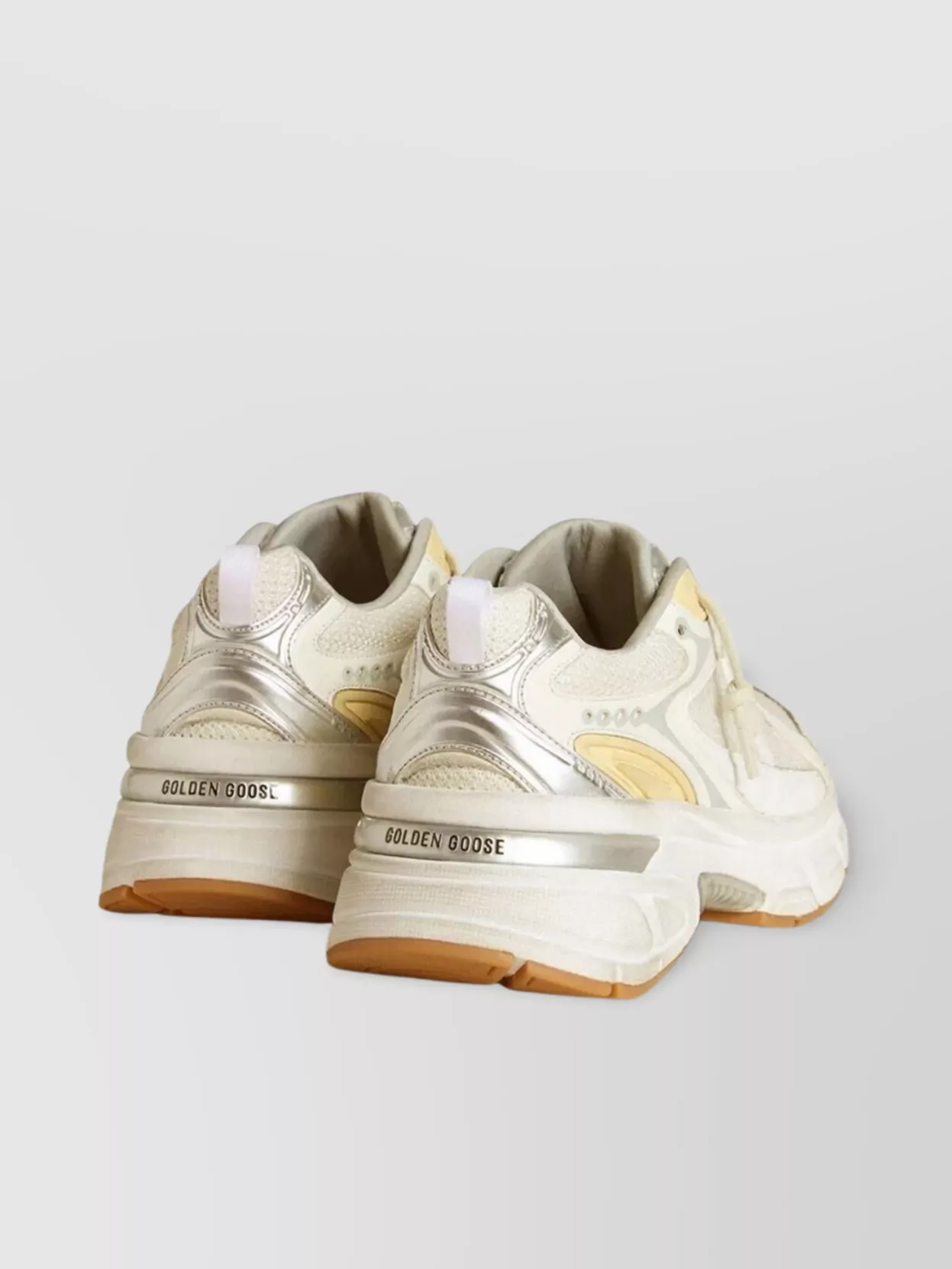 Golden Goose Lightstar White Low Top Sneakers With Logo Patch On The Tongue And Logo Lettering On The Heel In Lea