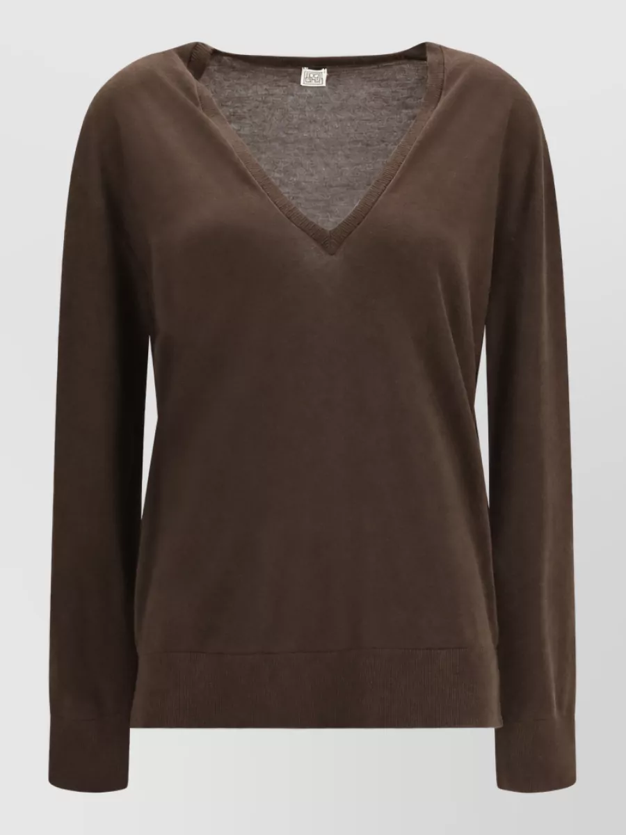 Totême cashmere v-neck sweater