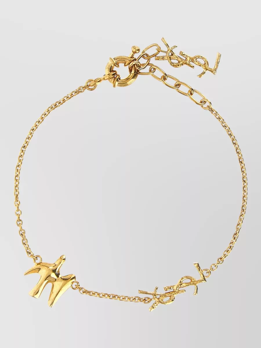 Saint Laurent logo charm bracelet
