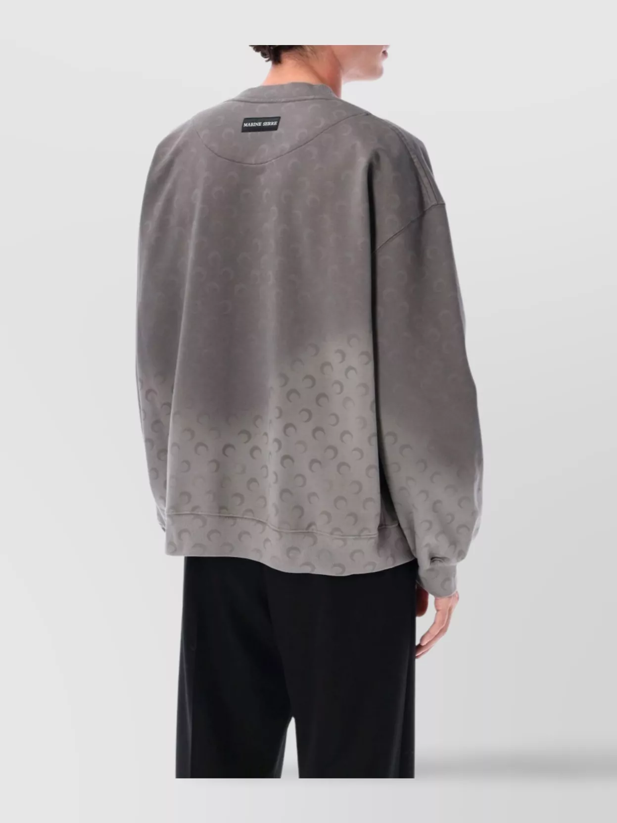 Marine Serre Long Sleeve Crew Neck Patterned Top