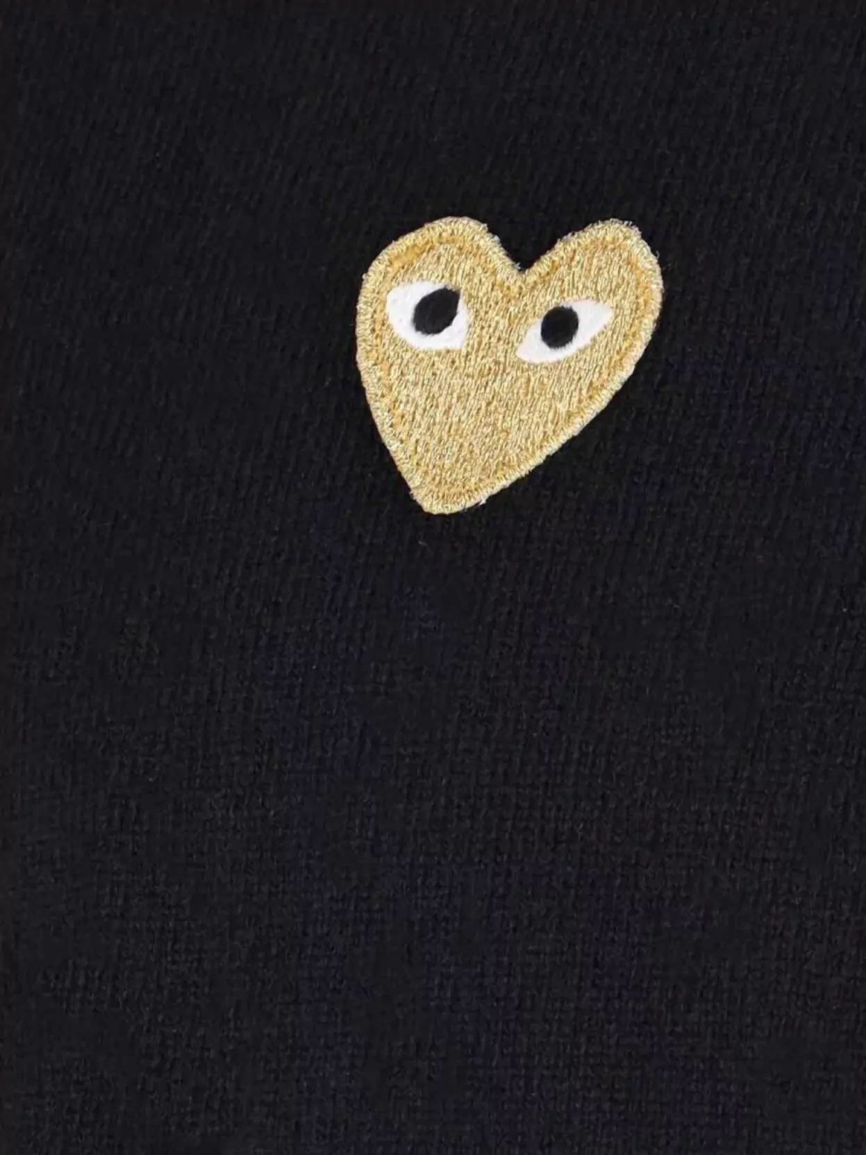 Comme Des Garçons Play Crewneck Top With Ribbed Cuffs And Hem